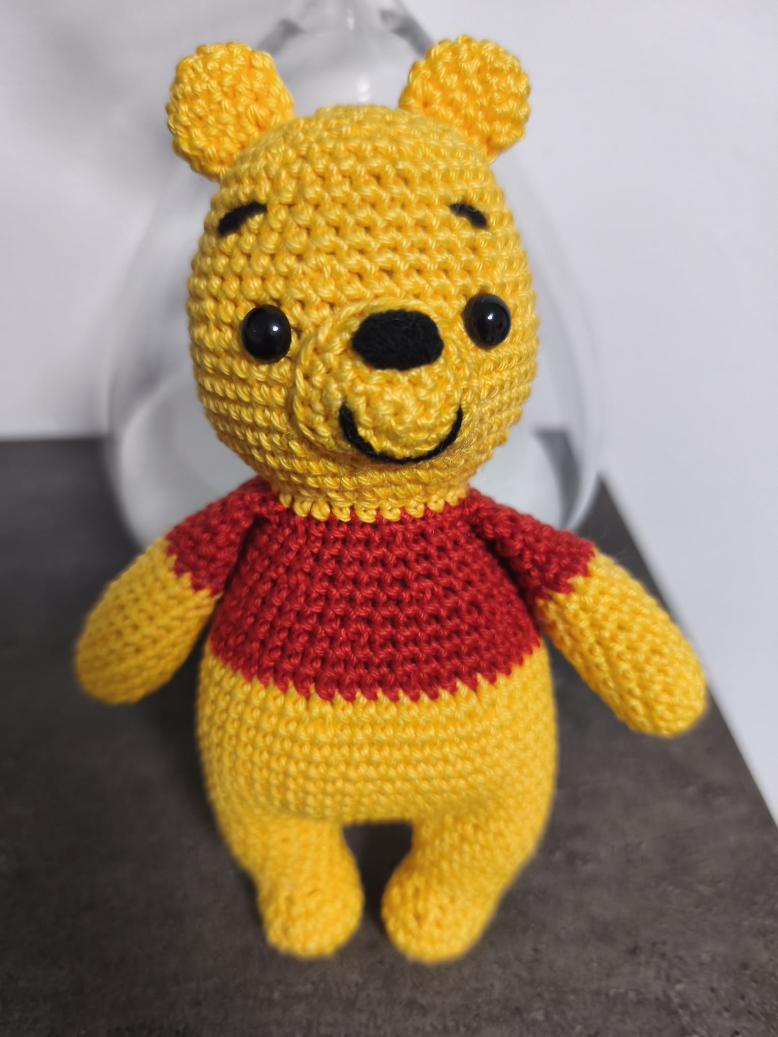 Miel l'ourson jaune - peluche artisanale faite main - photo 2